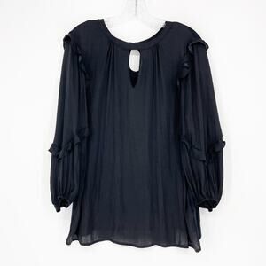 Dolan Ruffle Black Top Size Large
